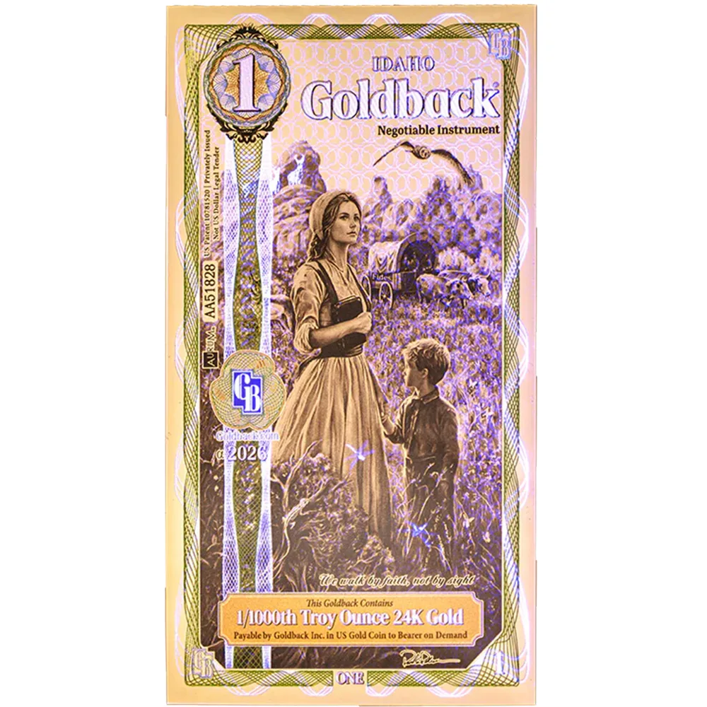 1 Idaho Goldback - Aurum Gold Foil Note (24k)