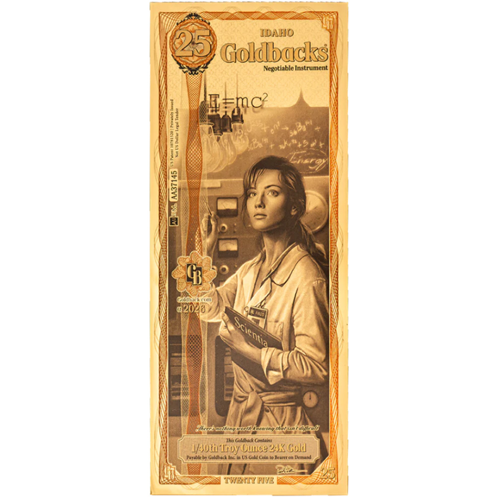 25 Idaho Goldback - Aurum Gold Foil Note (24k)