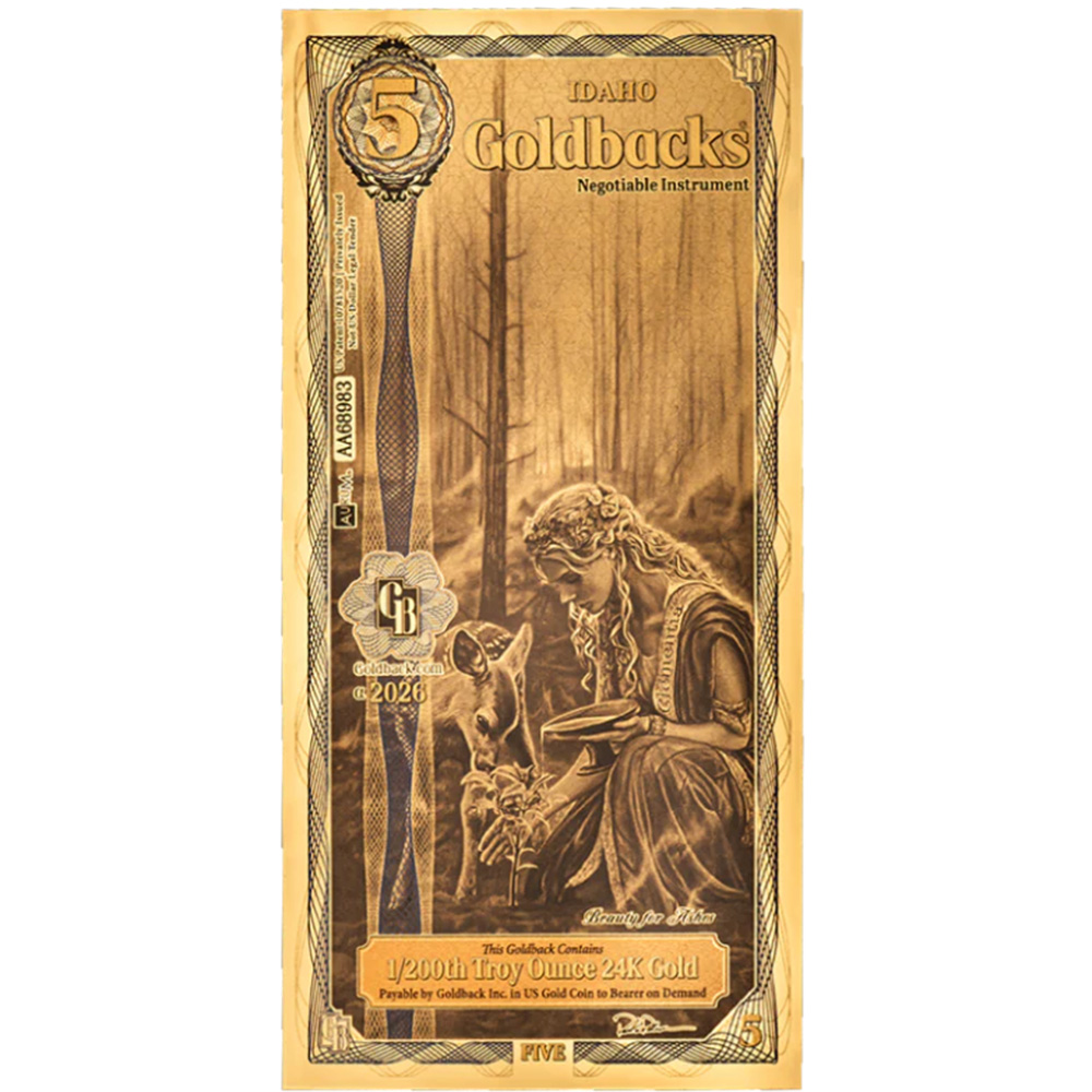 5 Idaho Goldback - Aurum Gold Foil Note (24k)