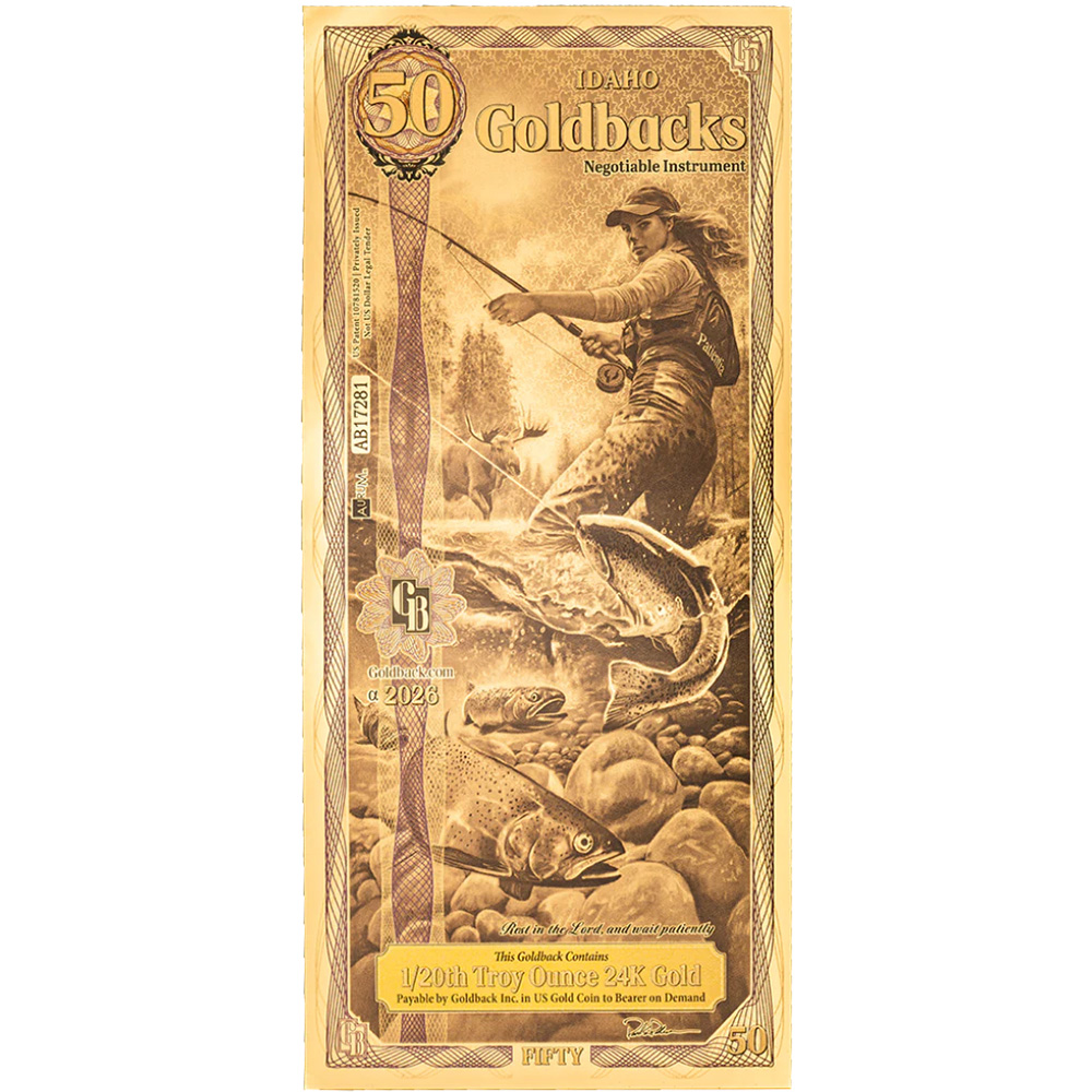 50 Idaho Goldback - Aurum Gold Foil Note (24k)