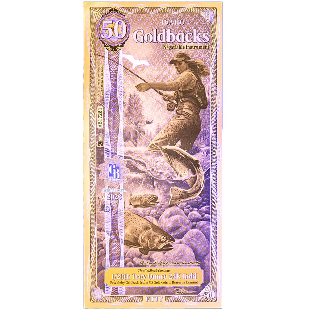50 Idaho Goldback - Aurum Gold Foil Note (24k)