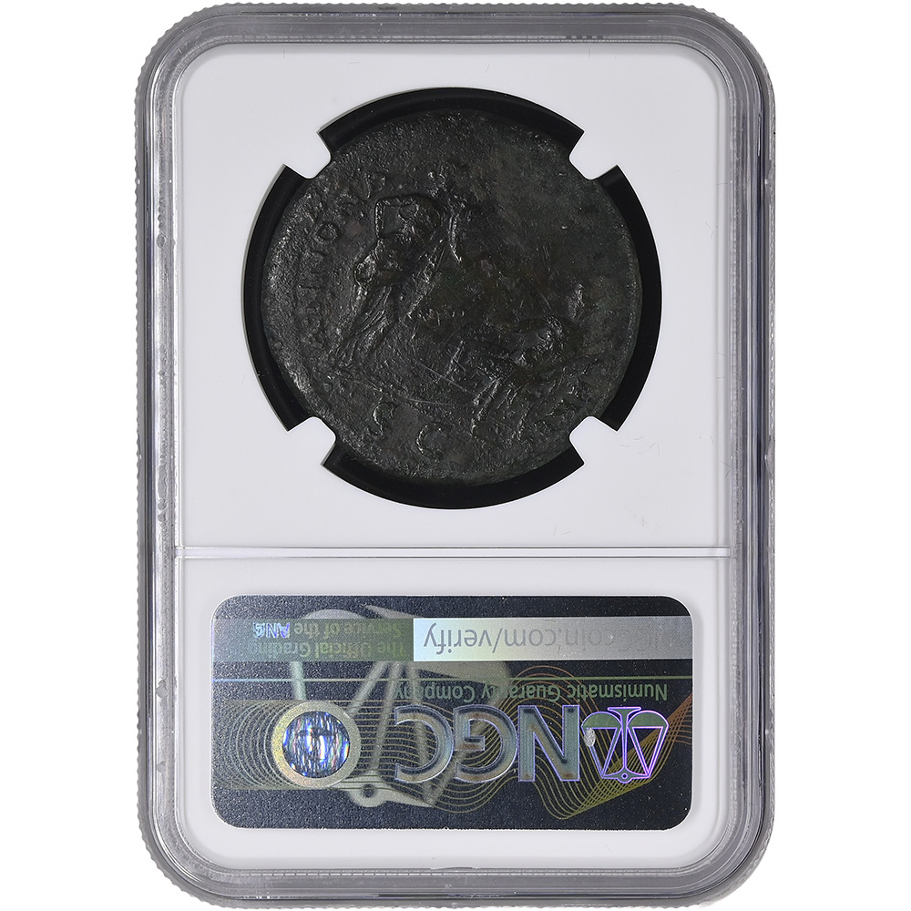 Roman Empire Nero AD 54-68 AE Sestertius Annona Ceres NGC VF