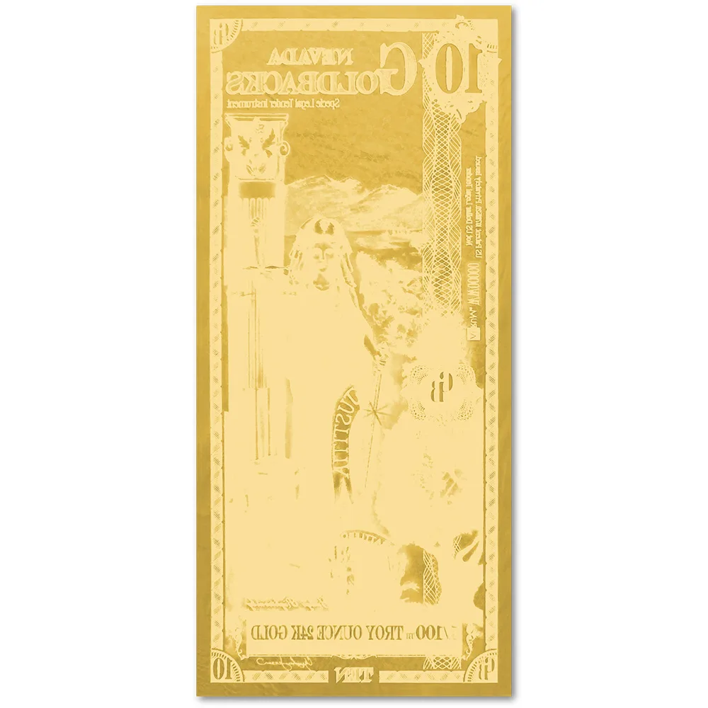 10 Nevada Goldback - Aurum Gold Foil Note (24k)