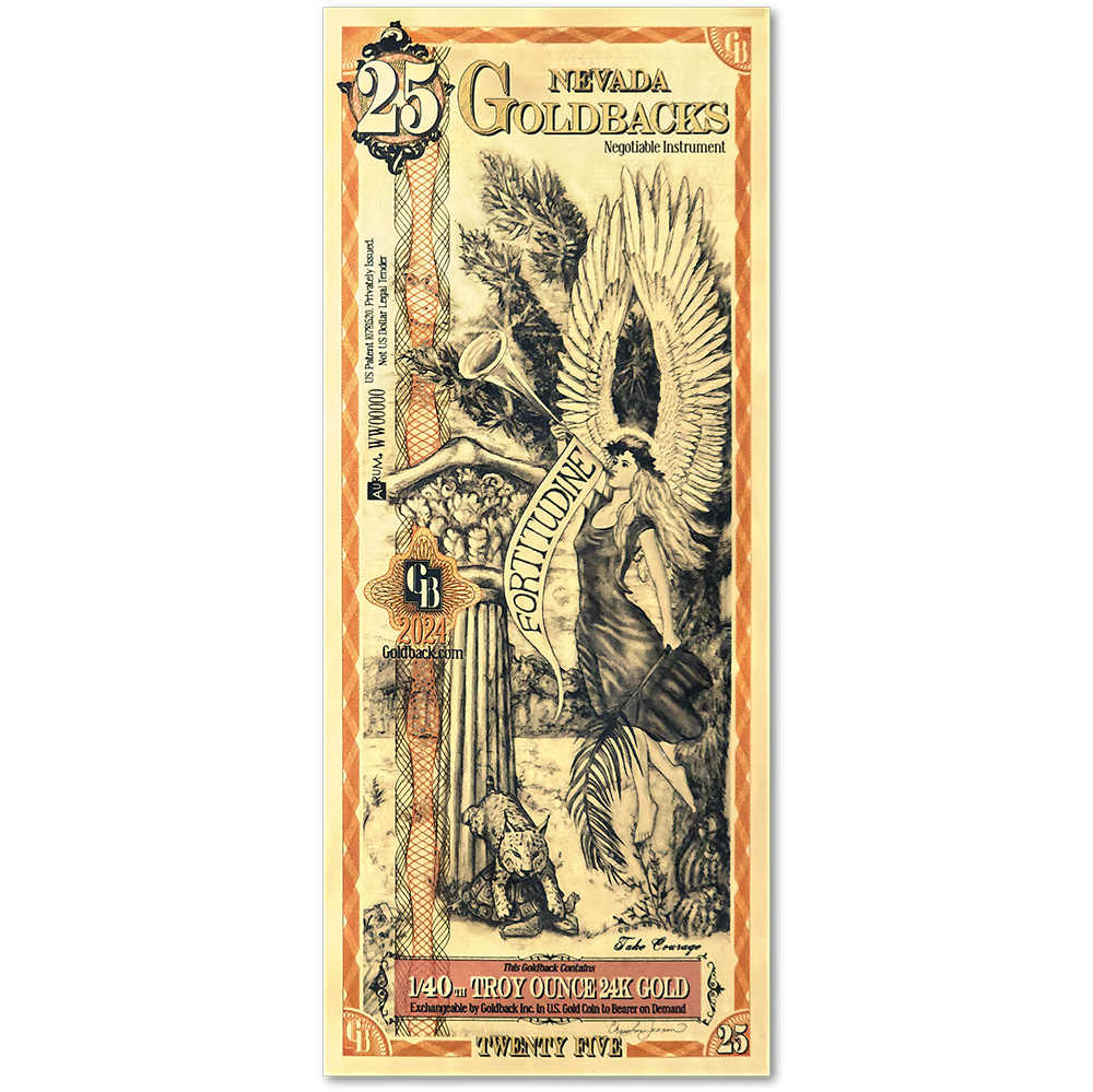 25 Nevada Goldback - Aurum Gold Foil Note (24k)