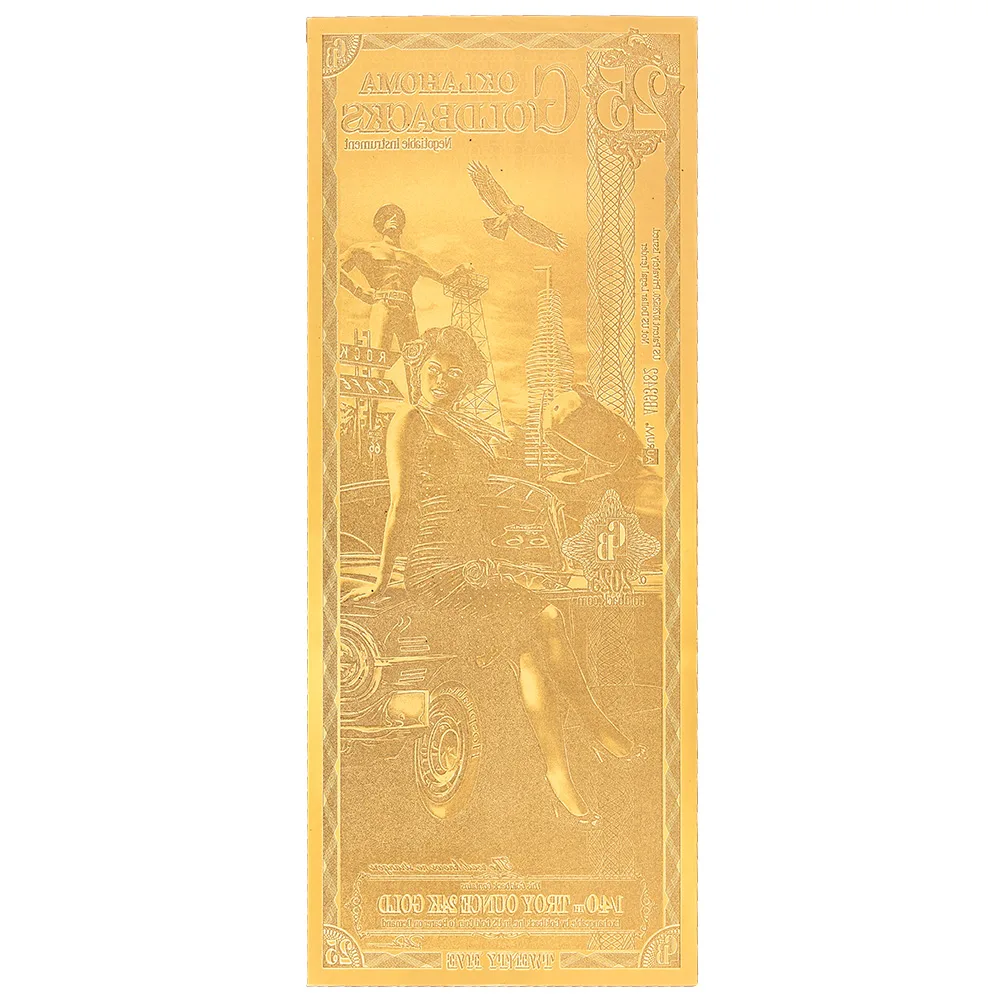 25 Oklahoma Goldback - Aurum Gold Foil Note (24k)