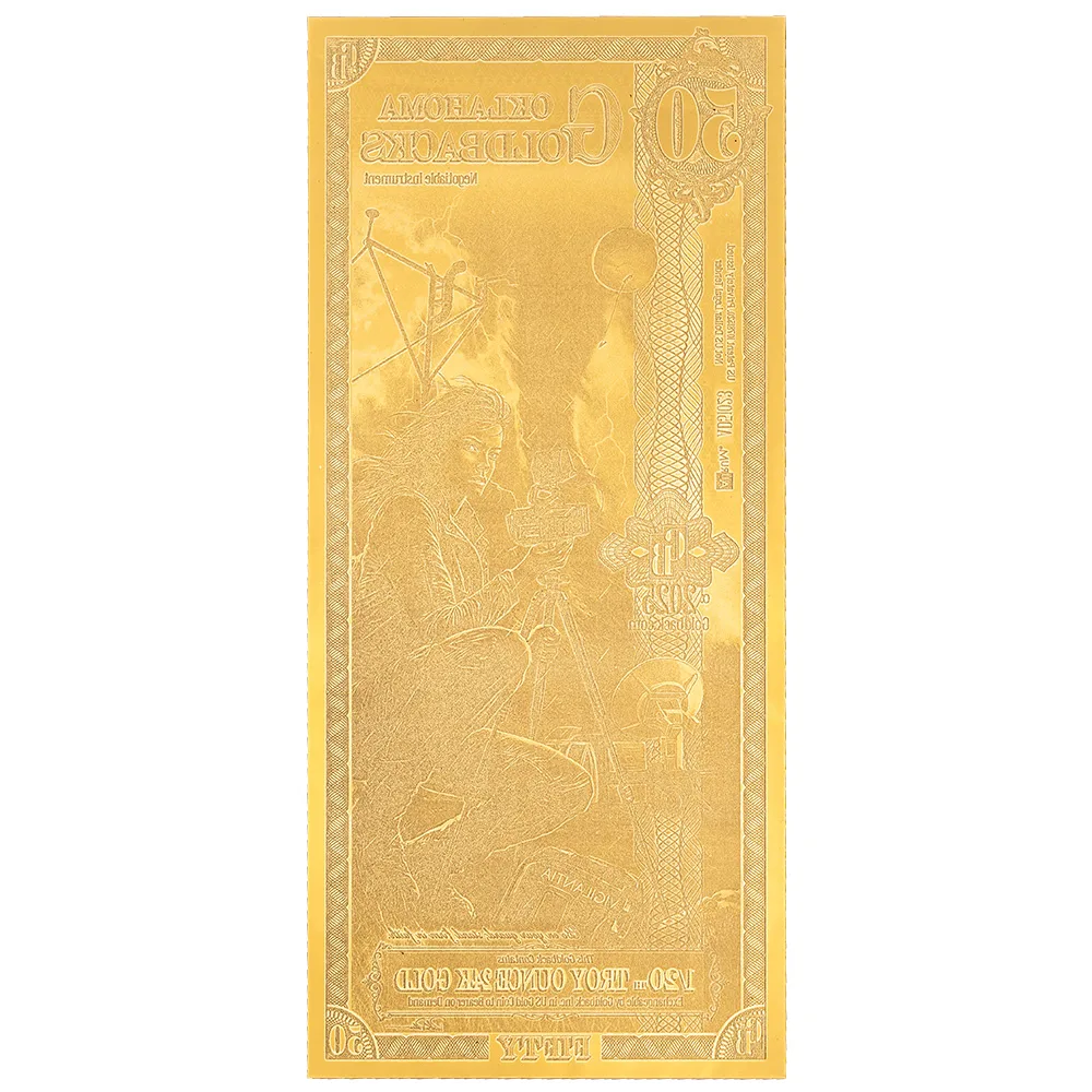 50 Oklahoma Goldback - Aurum Gold Foil Note (24k)
