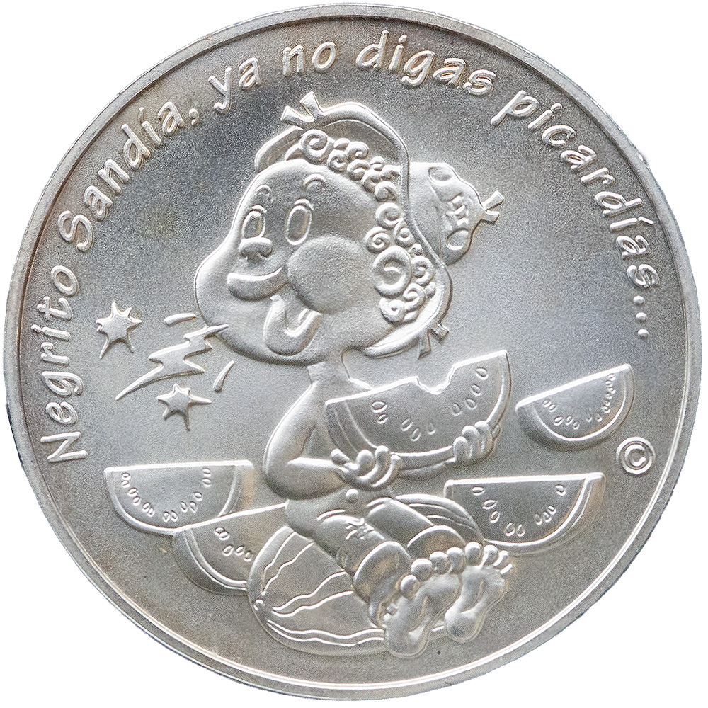 2003 Mexico “Negrito Sandía” Cri-Cri 1 oz Silver Round .999