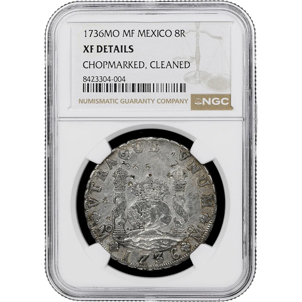 1736-Mo Mexico 8 Reales NGC XF Details