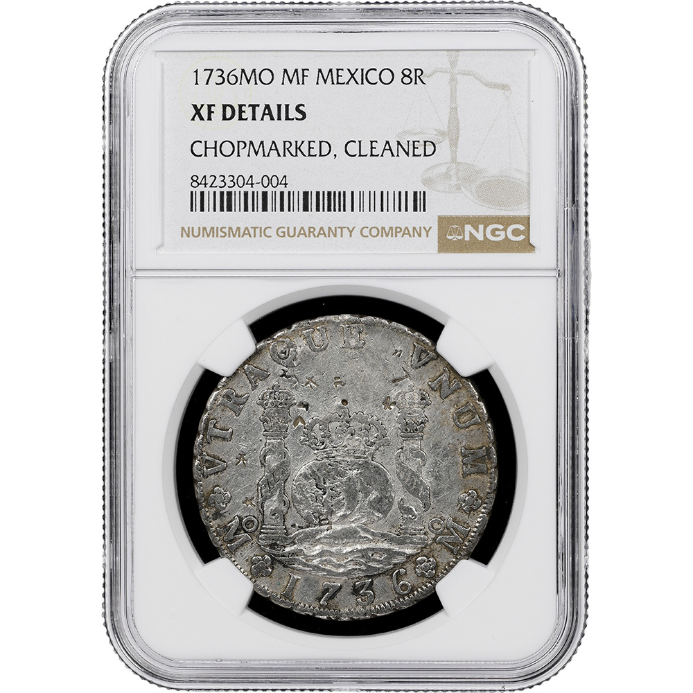 1736-Mo Mexico 8 Reales NGC XF Details