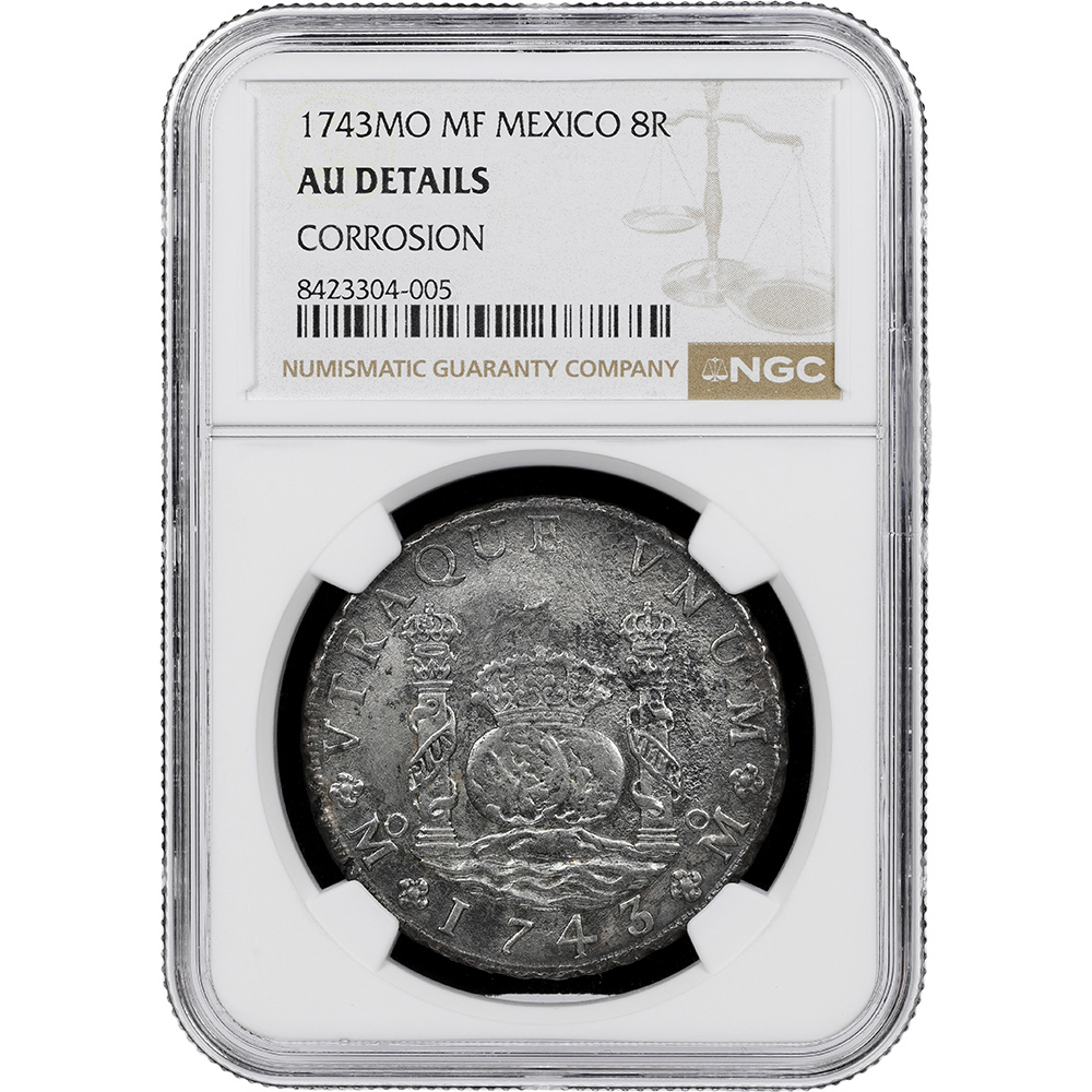 1743-Mo Mexico 8 Reales NGC AU Details