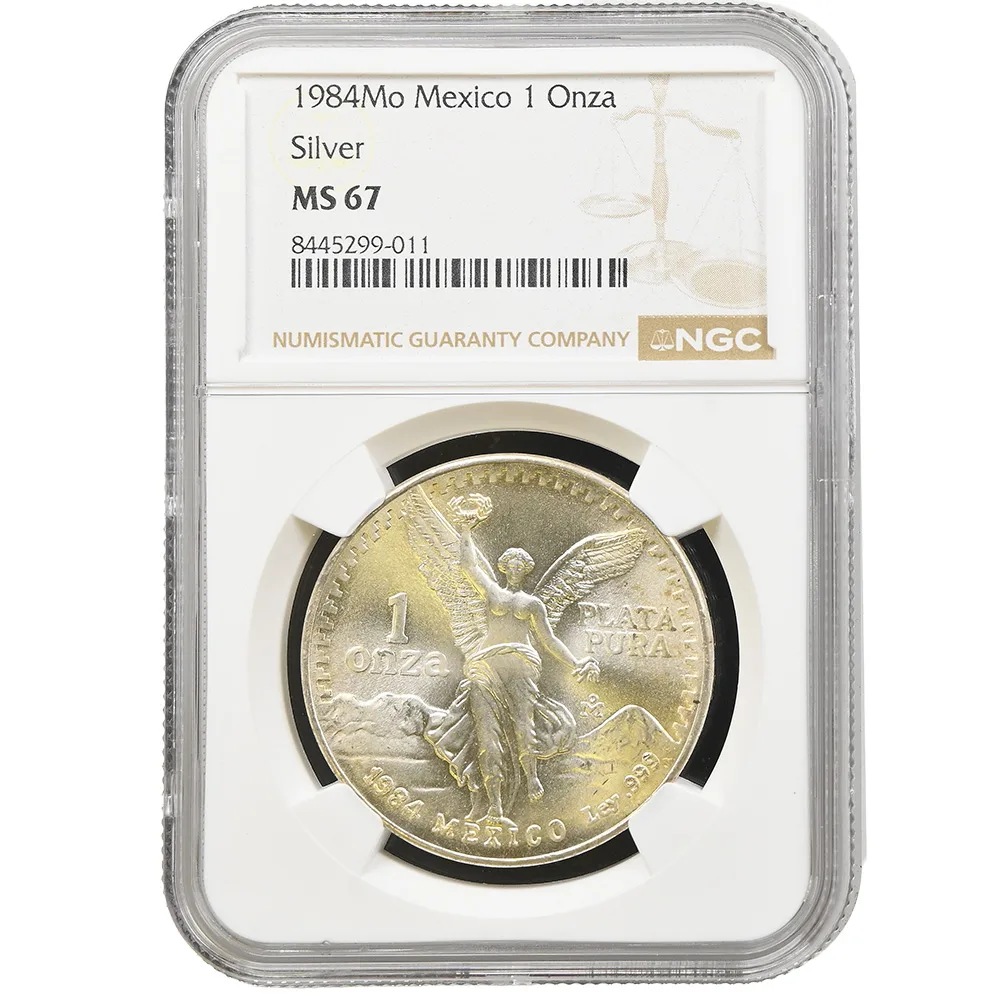 1984 Mexico 1 oz .999 Libertad NGC MS 67