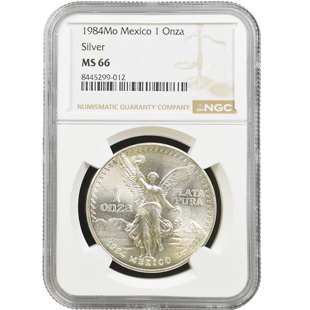 1984 Mexico 1 oz .999 Libertad NGC MS 66