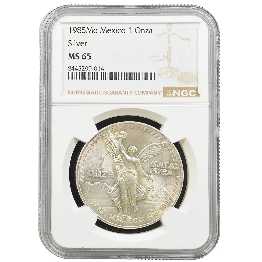 1985 Mexico 1 oz .999 Libertad NGC MS 65