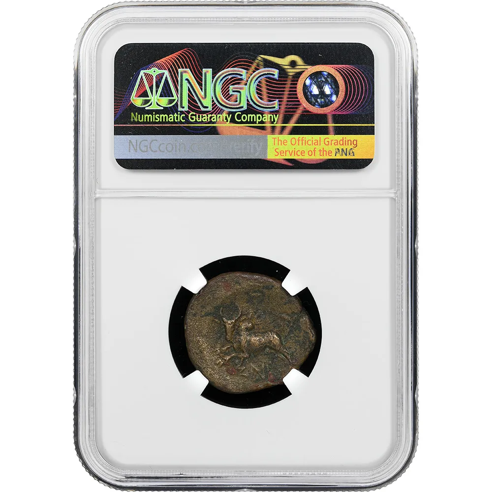27 BC - AD 14 Phoenicia, Aradus Augustus AE 23 RPC 4482 NGC CH F