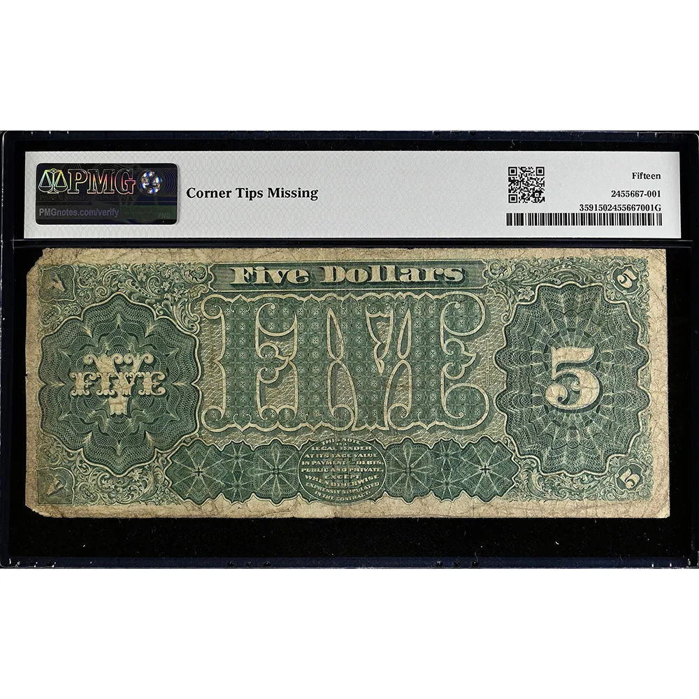 1890 $5 Treasury Note Fr#359 PMG Choice Fine 15