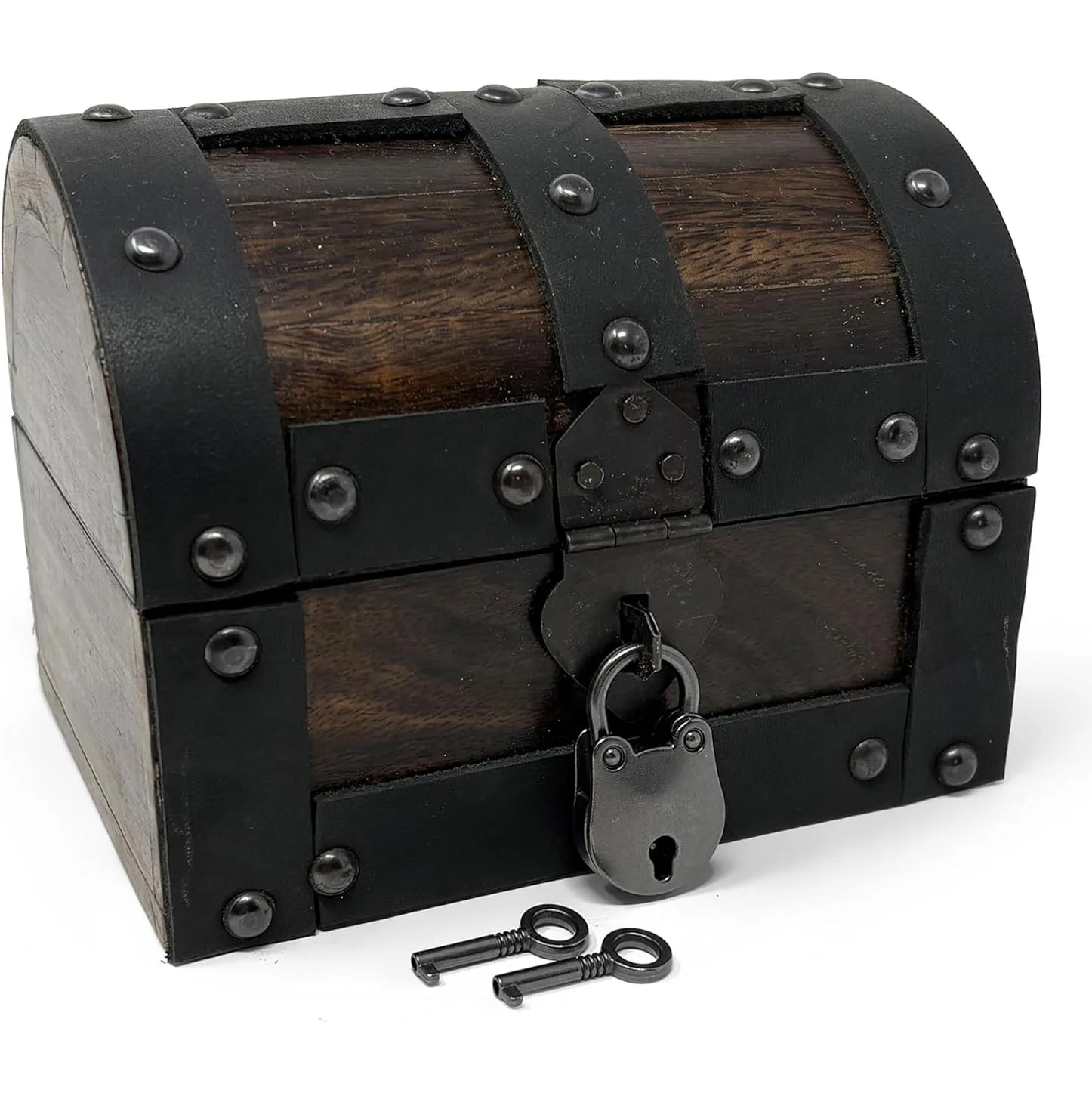 Nautical Cove Handmade Wooden Treasure Chest Storage Box
