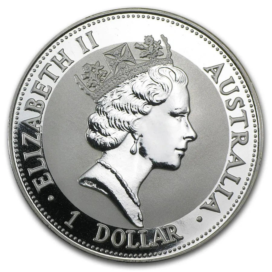 1992 Australia 1 oz Silver Kookaburra BU - Image 2