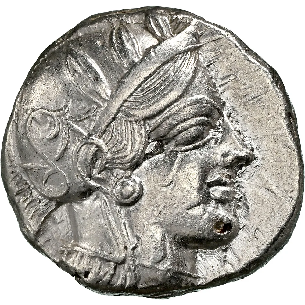 5th-4th BC Attica Athens AR Tetradrachm Athena/Owl NGC AU Strike 4/5