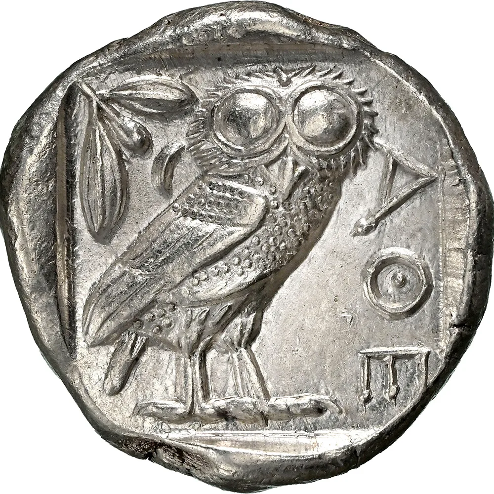 5th-4th BC Attica Athens AR Tetradrachm Athena/Owl NGC AU Strike 4/5