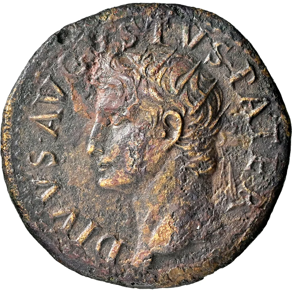 27 BC - AD 14 Roman Empire Augustus AE Dupondius RIC 79 NGC CH XF