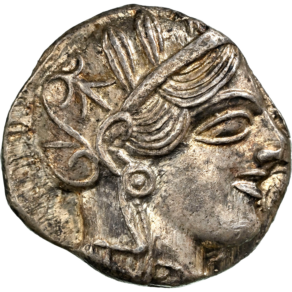 440-404 BC Attica Athens AR Tetradrachm Athena/Owl NGC CH AU Strike 4/5