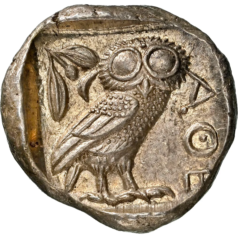 440-404 BC Attica Athens AR Tetradrachm Athena/Owl NGC CH AU Strike 4/5