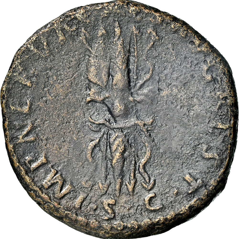 27 BC - AD 14 Roman Empire Augustus AE As RIC 130 Nerva NGC VF