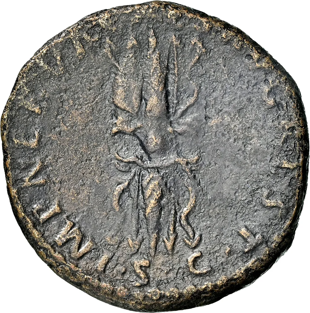 27 BC - AD 14 Roman Empire Augustus AE As RIC 130 Nerva NGC VF