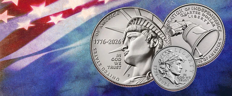 2026 Semiquincentennial coins celebrating the 250th anniversary of American independence