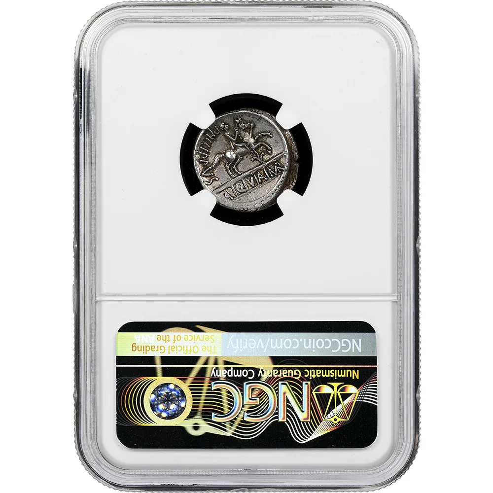 L. Marcius Philippus, 57 BC. Denarius, Rome. 11H NGC Choice VF