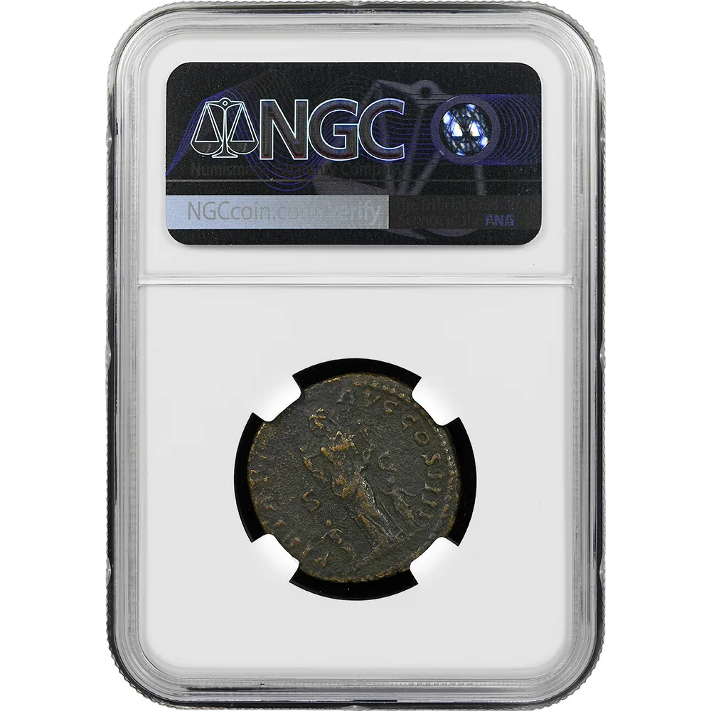 Roman Empire Antoninius Pius AD 138-161 AE Dupondius NGC F - Image 2