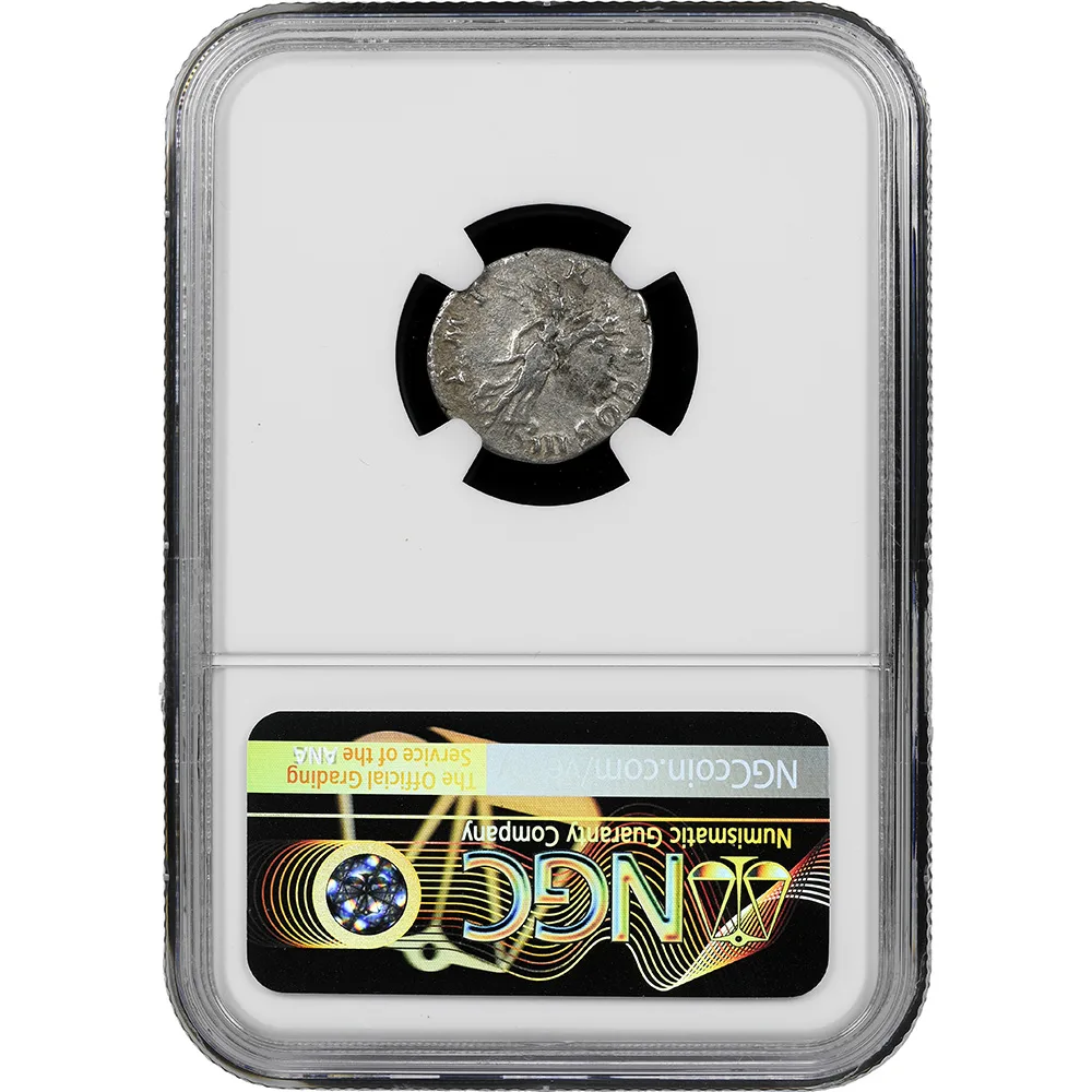 AD 117-138 Hadrian Roman Empire AR Denarius NGC CH F
