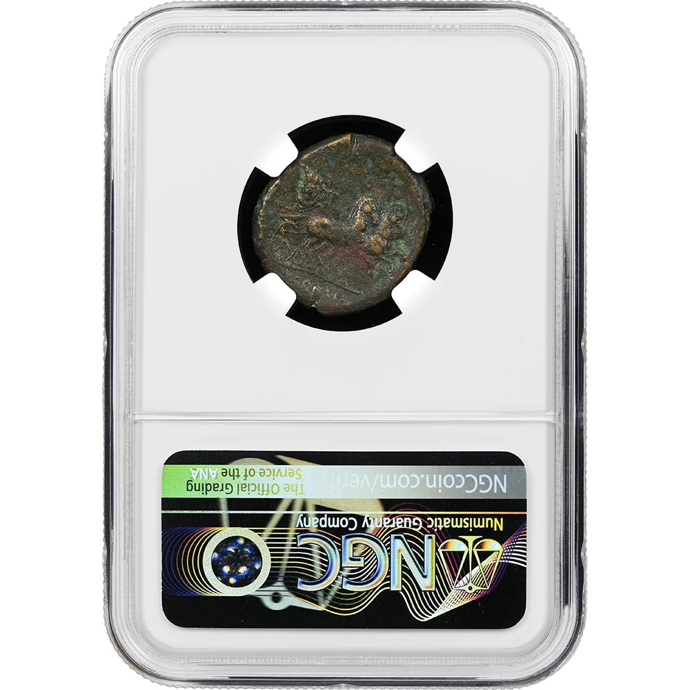 Aesernia, Samnium 263-240 BC. AE 23 Vulkan Head Left / Jupiter In Biga Galloping Right NGC F