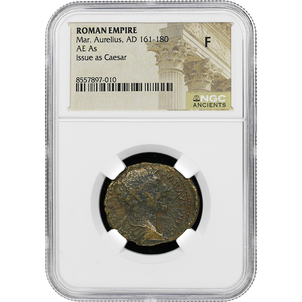 Roman Empire Marcus Aurelius 161-180 AE As Issued As Caesar NGC F