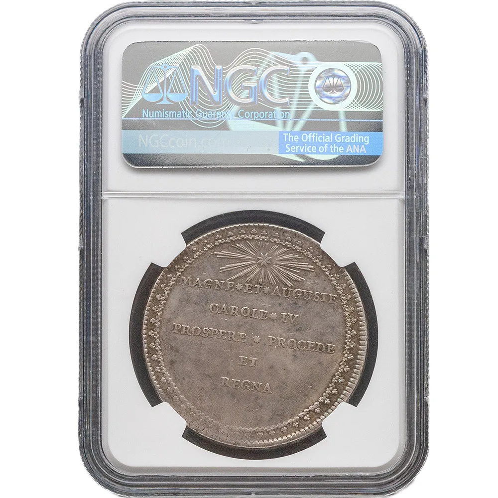 1790 Campeche Proclamation Medal Grove C-42 Silver NGC AU - Image 2