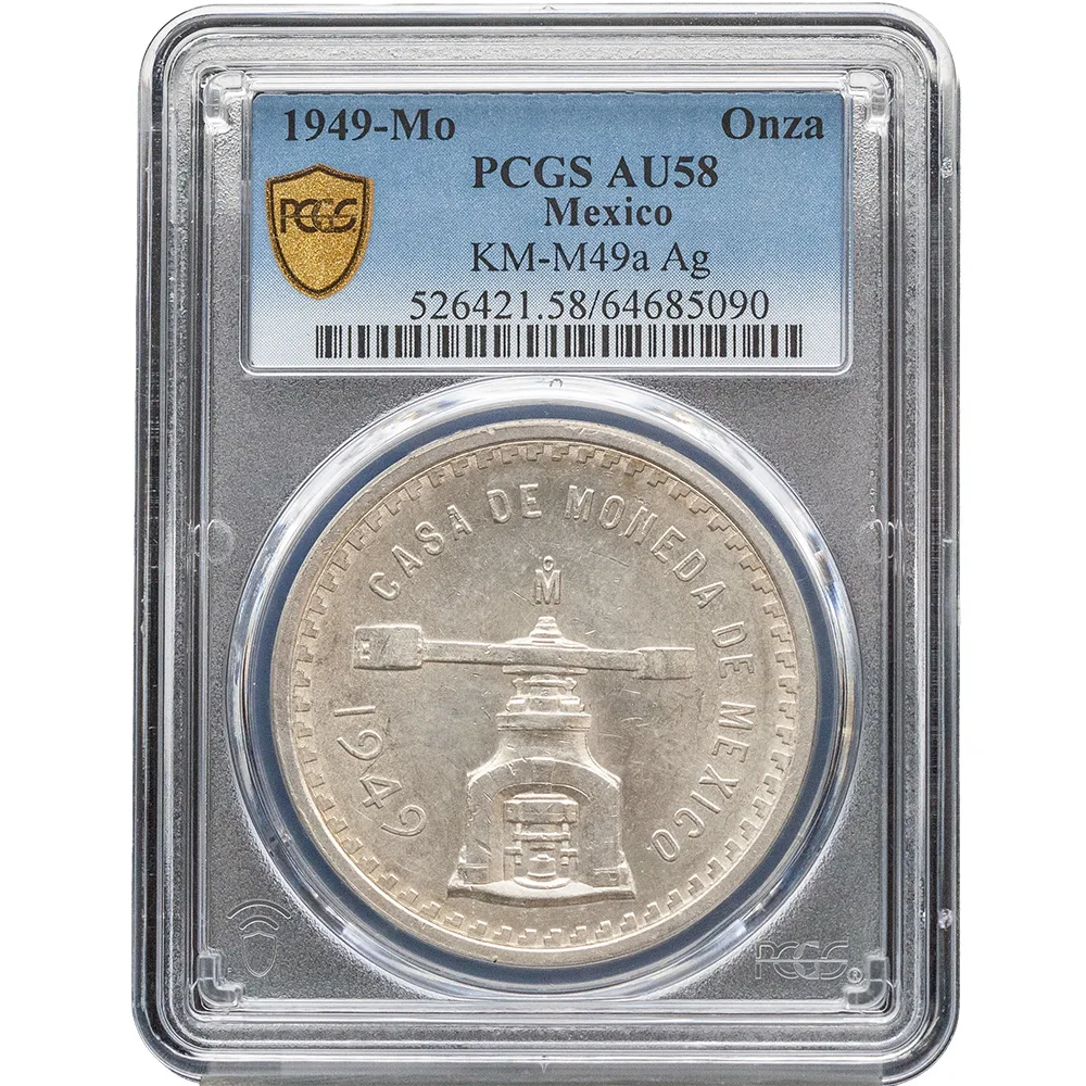 1949-Mo Mexico Onza PCGS AU 58