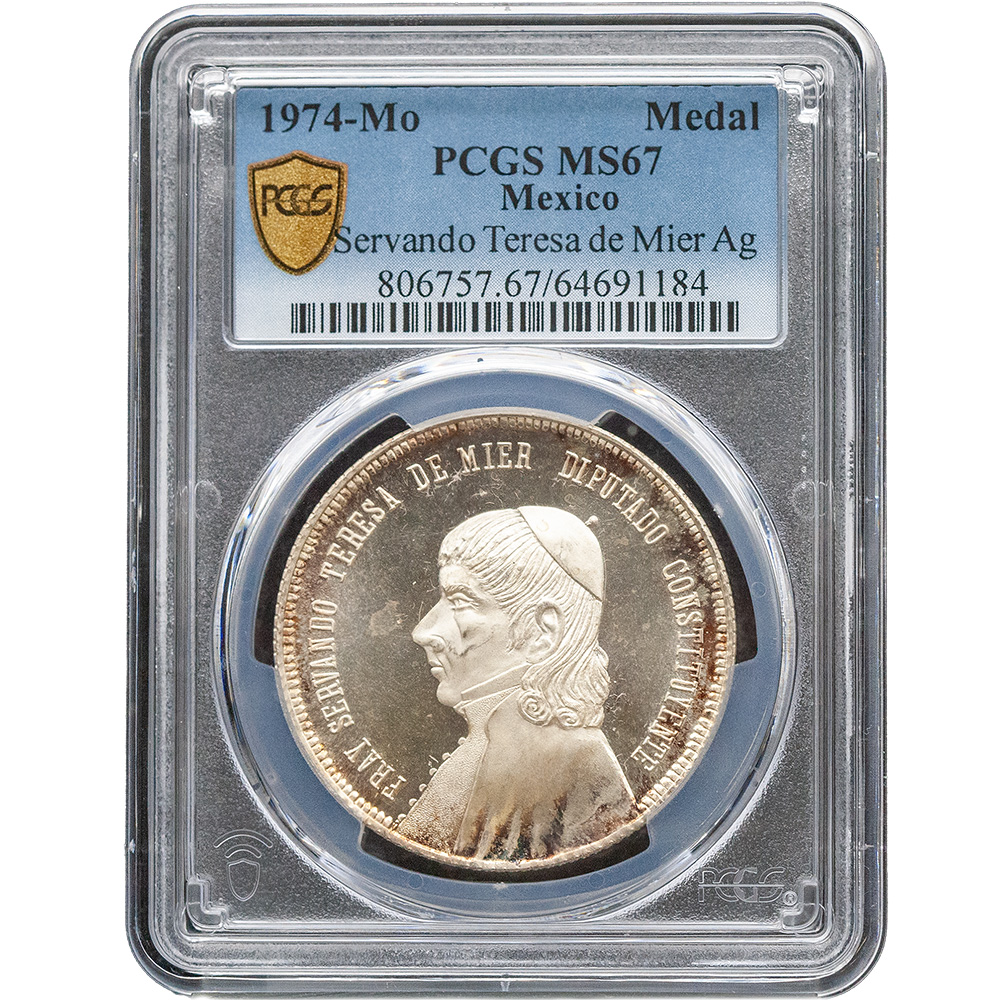 1974-Mo Fray Servando Teresa Medal PCGS MS-67