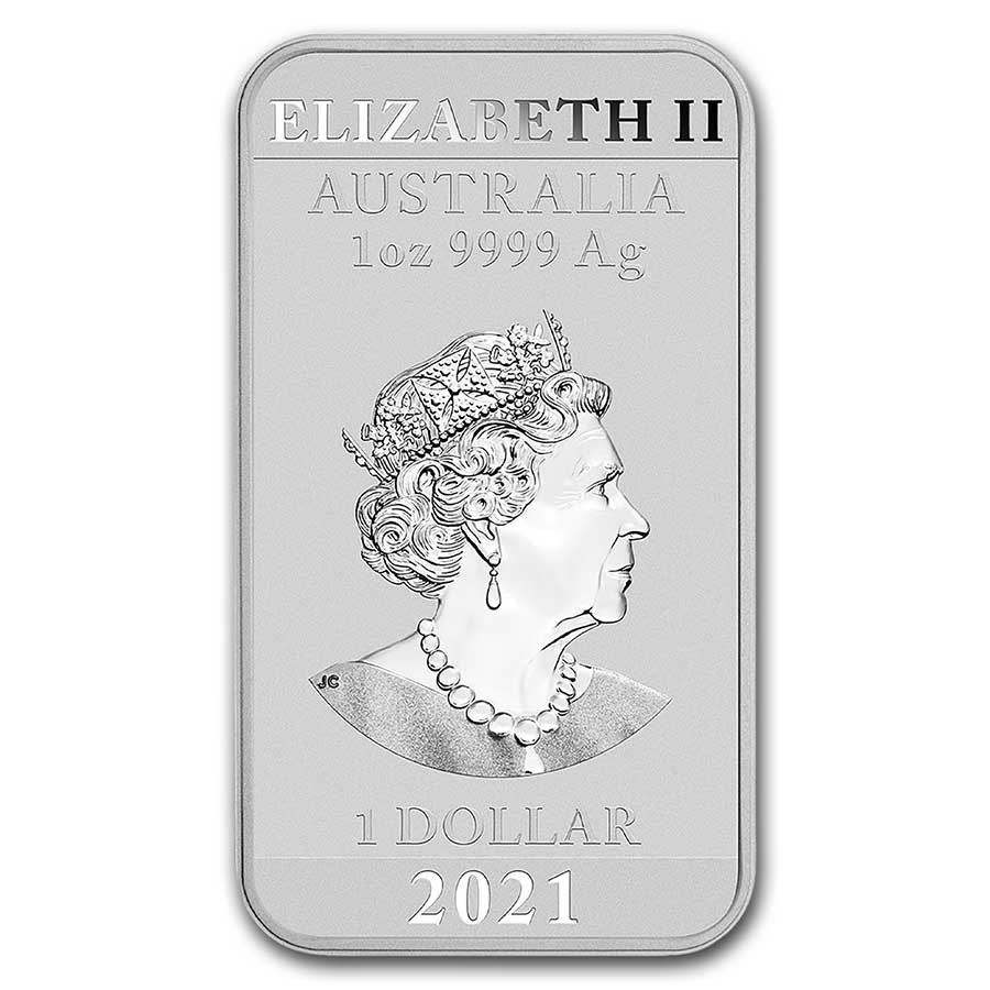2021 Australia 1 oz Silver Dragon BU - Image 2