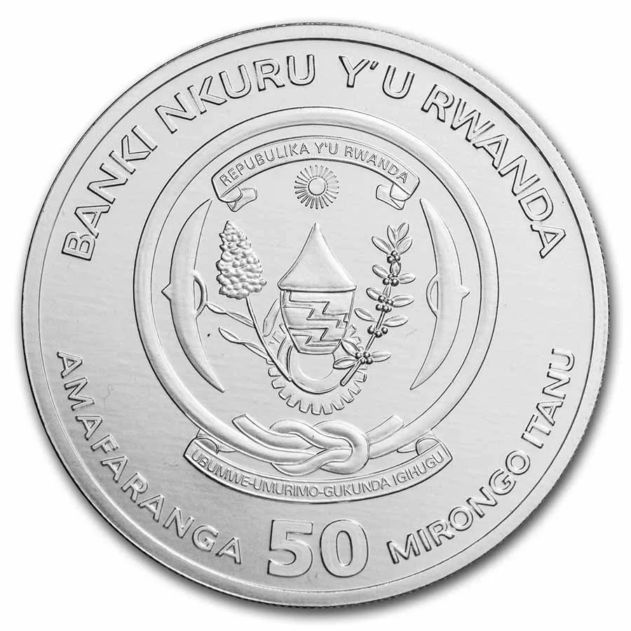 2022 Rwanda 1 oz Silver Lunar Year of the Tiger BU - Image 2
