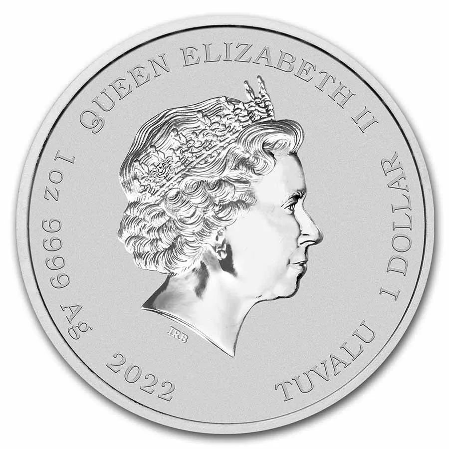 2022 Tuvalu 1 oz Silver 60 Years of James Bond 007 BU - Image 2