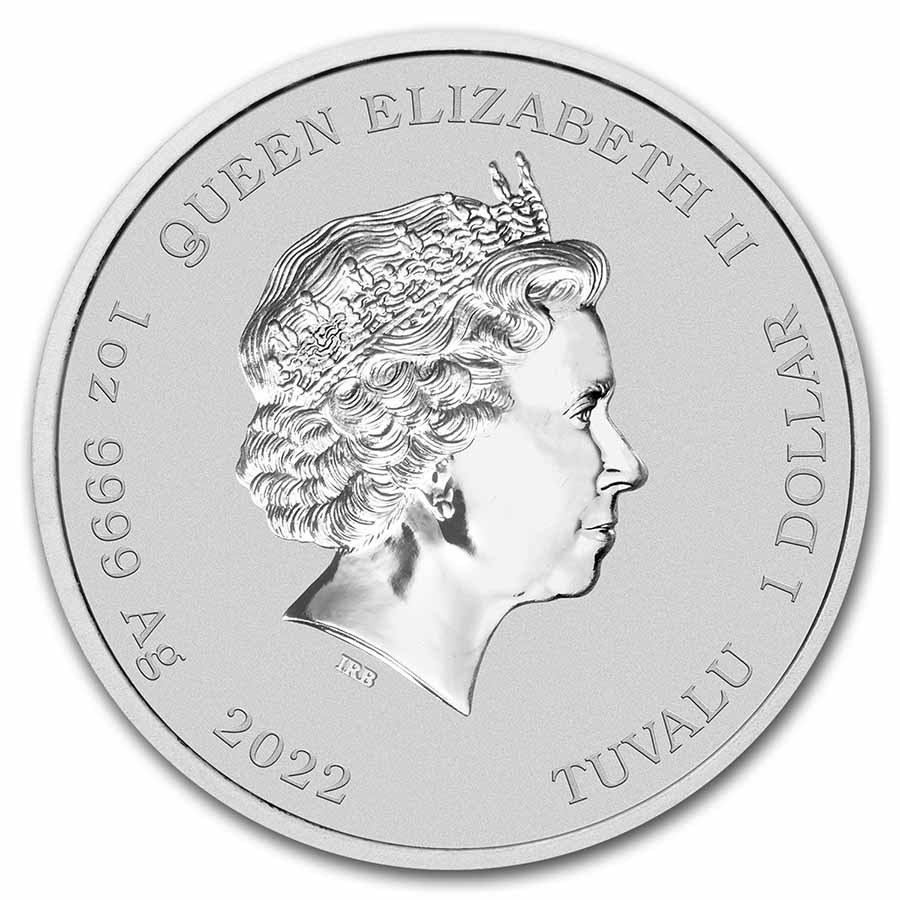 2022 Tuvalu 1 oz Silver 60 Years of James Bond 007 BU - Image 2