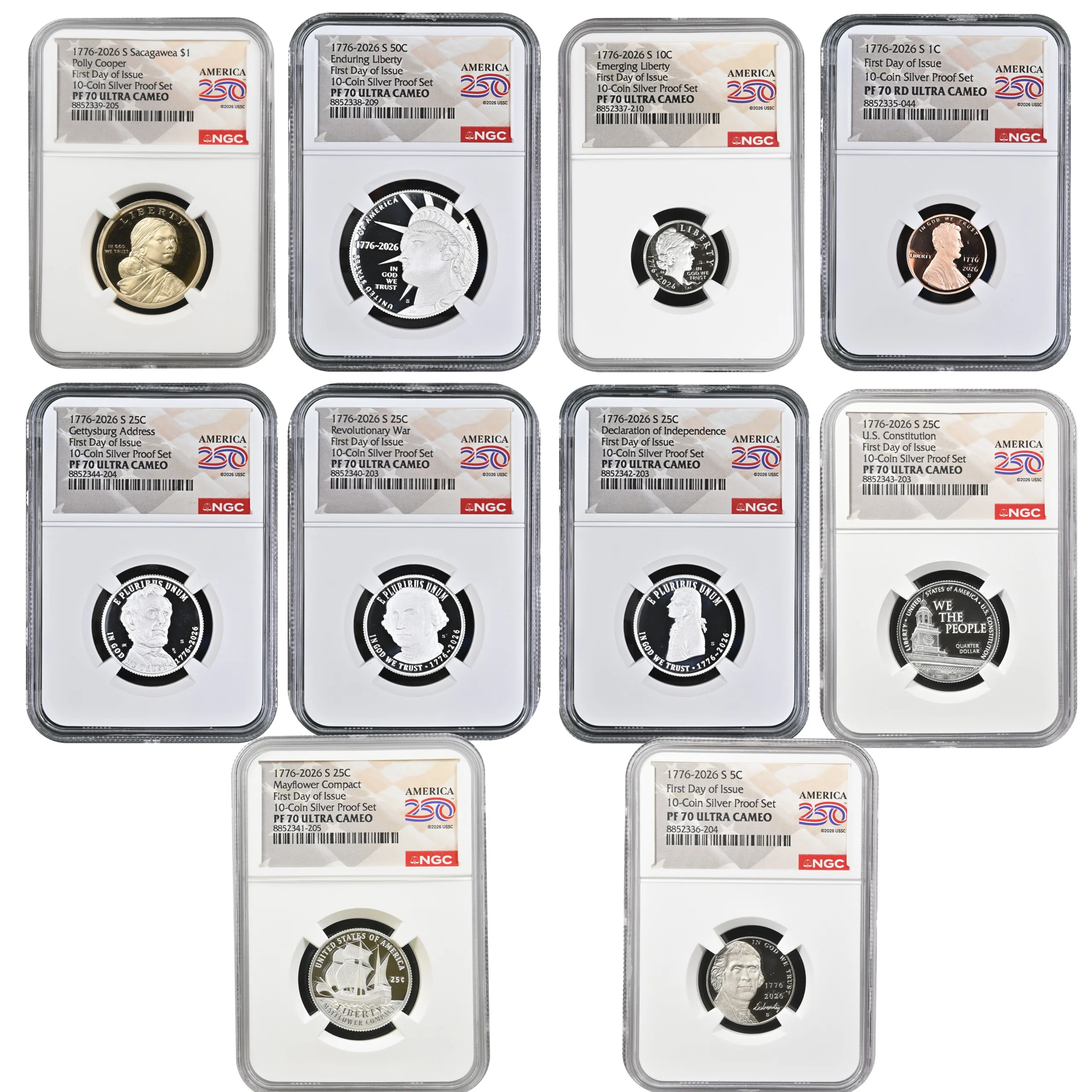 2026-S Semiquincentennial US Mint Proof Set NGC PR70