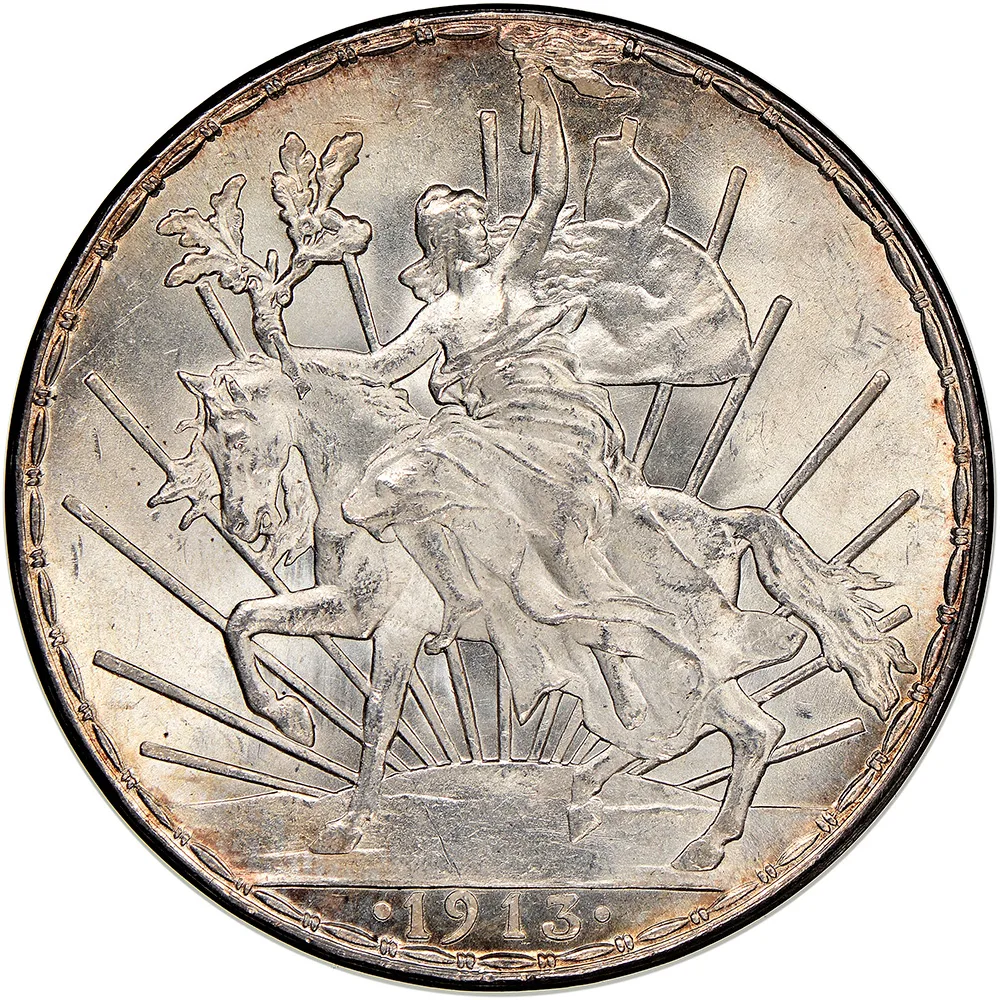 1913 Mexico Caballito Peso NGC MS 65