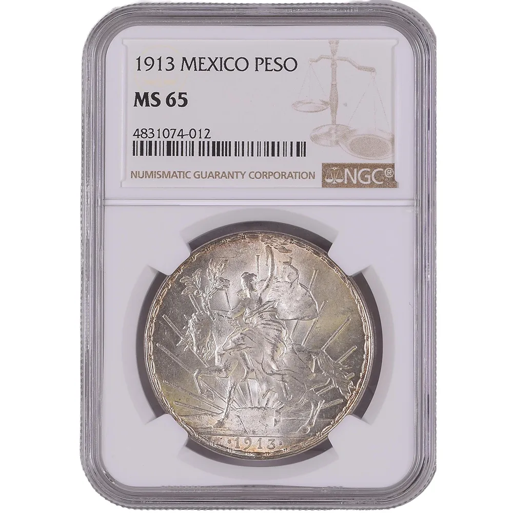 1913 Mexico Caballito Peso NGC MS 65