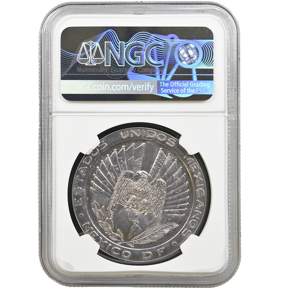 1950 Mexico Silver Grove-570a 7th Railroad Congress NGC MS-62