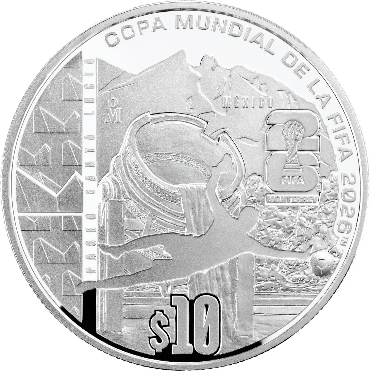 FIFA World Cup Monterrey 2026 10 Pesos (w/ Box & COA)