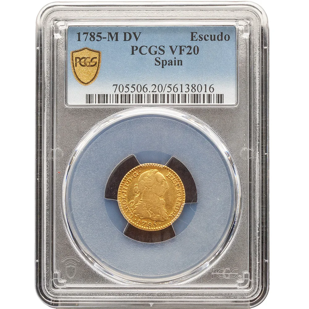 1785 Madrid DV Spain Charles III Escudo PCGS VF 20