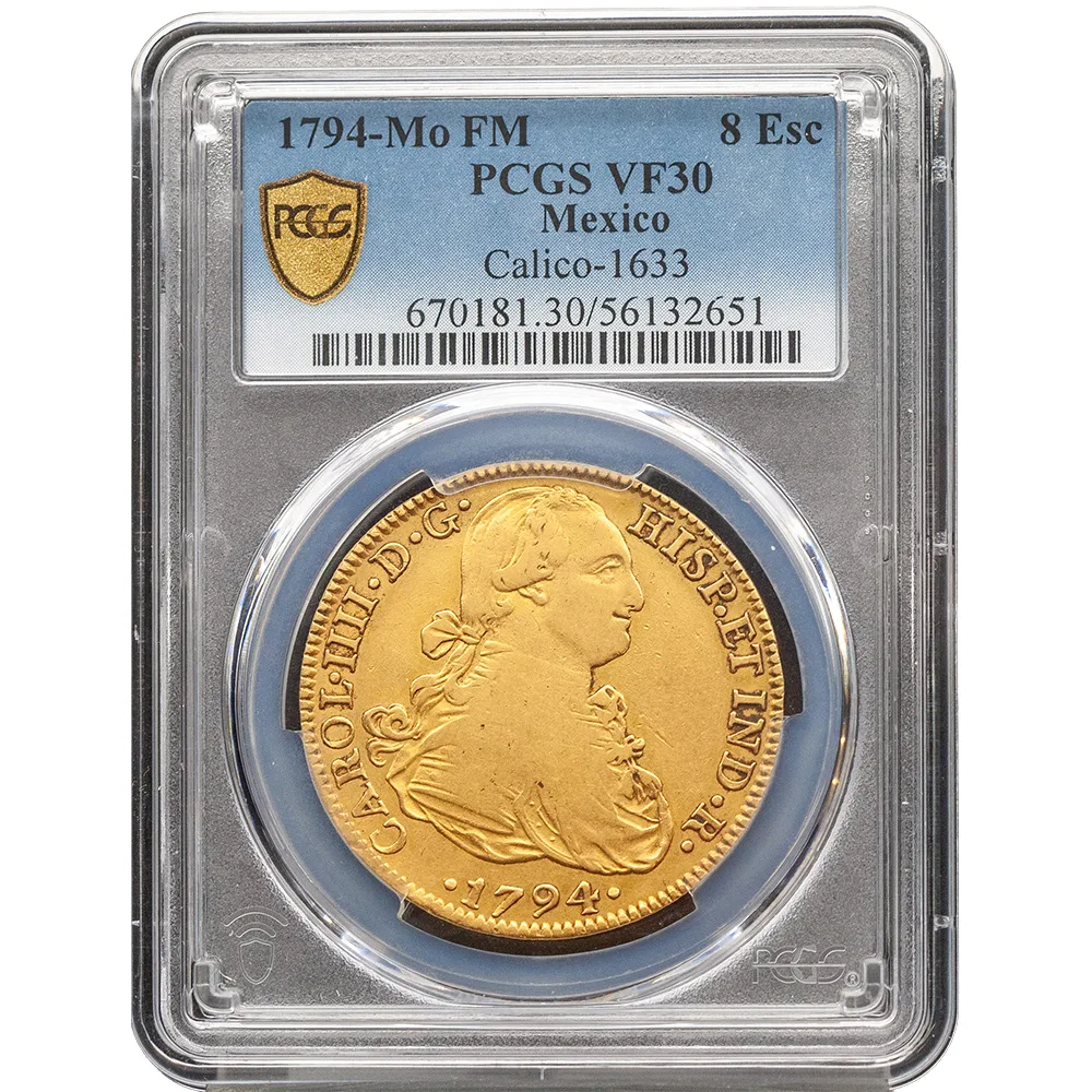 1794-Mo FM Mexico 8 Escudo PCGS VF 30