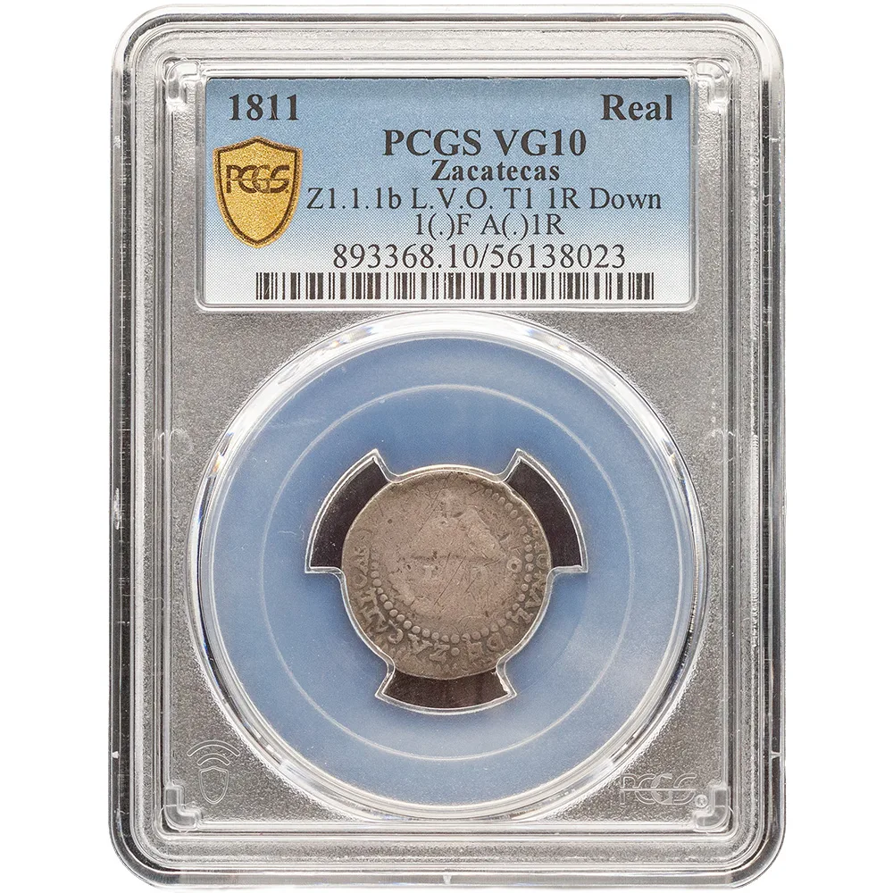 1811-LVO Zacatecas Ferdinand VII Provisional Real Z1.1.1b L.V.O. T1 PCGS VG 10