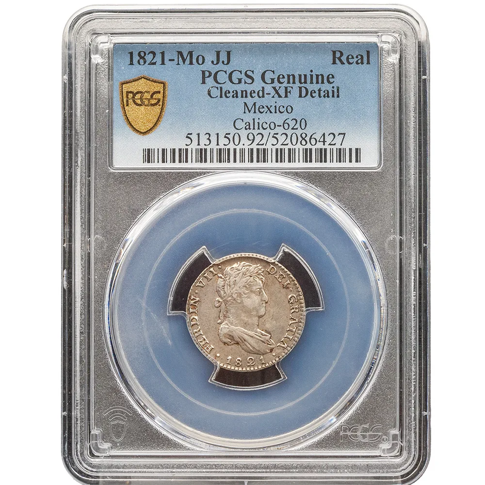 1821-Mo|JJ Mexico Real PCGS XF Detail